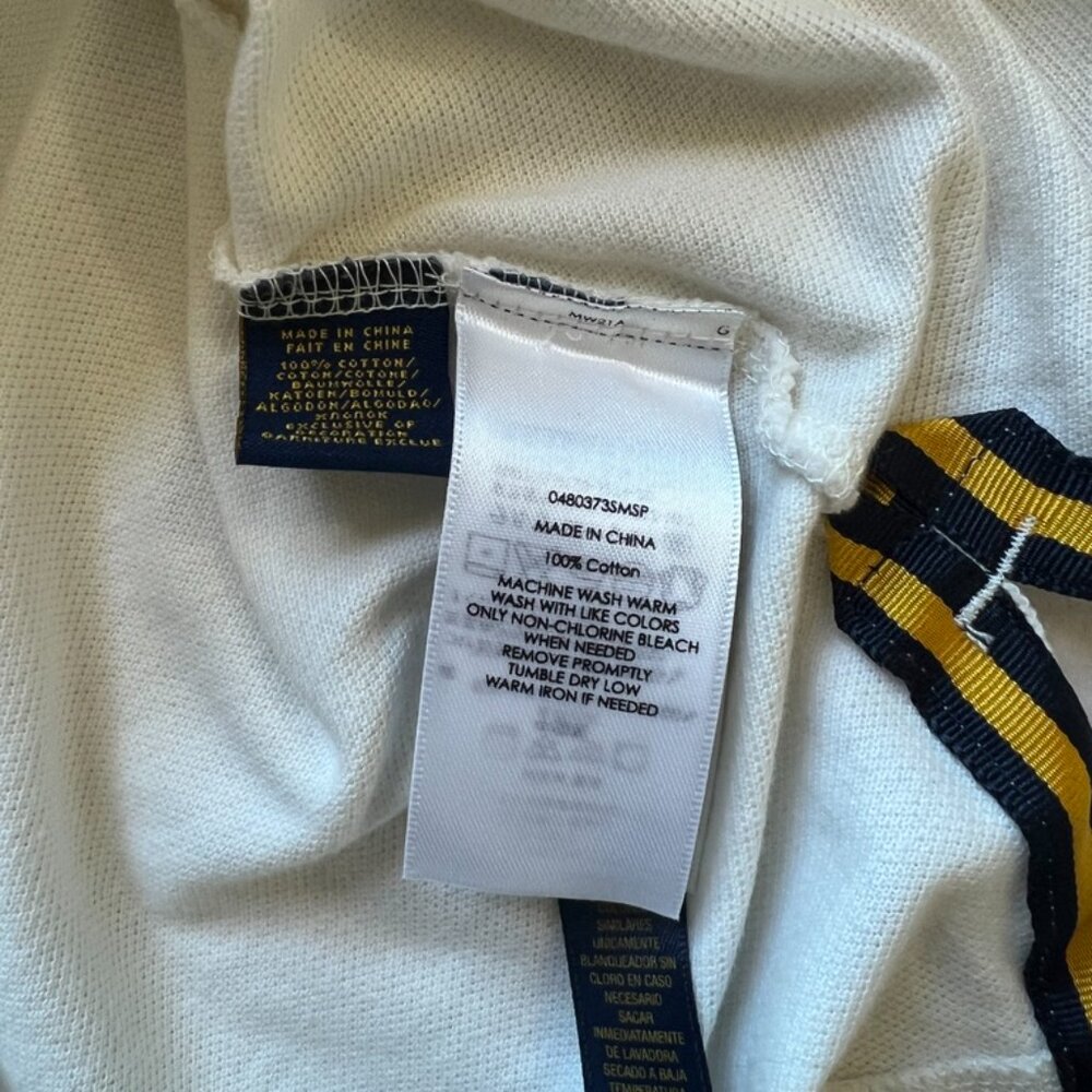Rugby Ralph Lauren men's white mesh polo shirt, XS - Picture 6 of 8